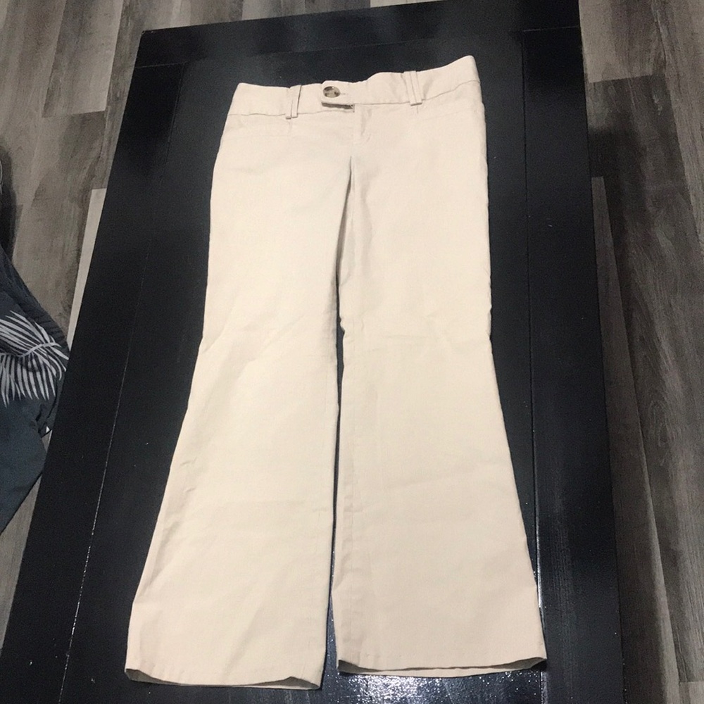 Women's Cream Boot Cut Jeans - Classic Flare Style